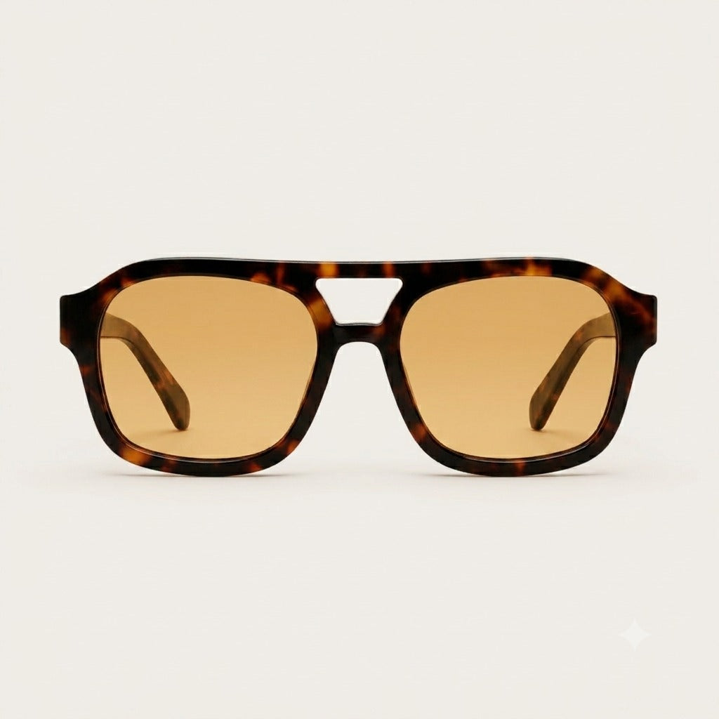 Sunglass Model brisa oversize  frontal view variant amber tea