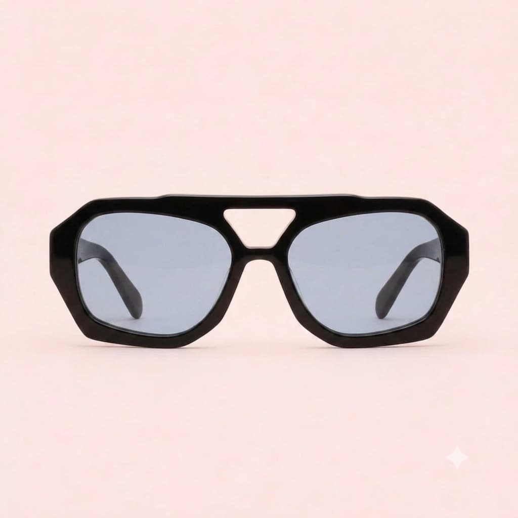 Sunglass Model cala oversize geometrical frontal view variant black blue