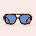 Sunglass Model cala oversize geometrical frontal view variant amber blue