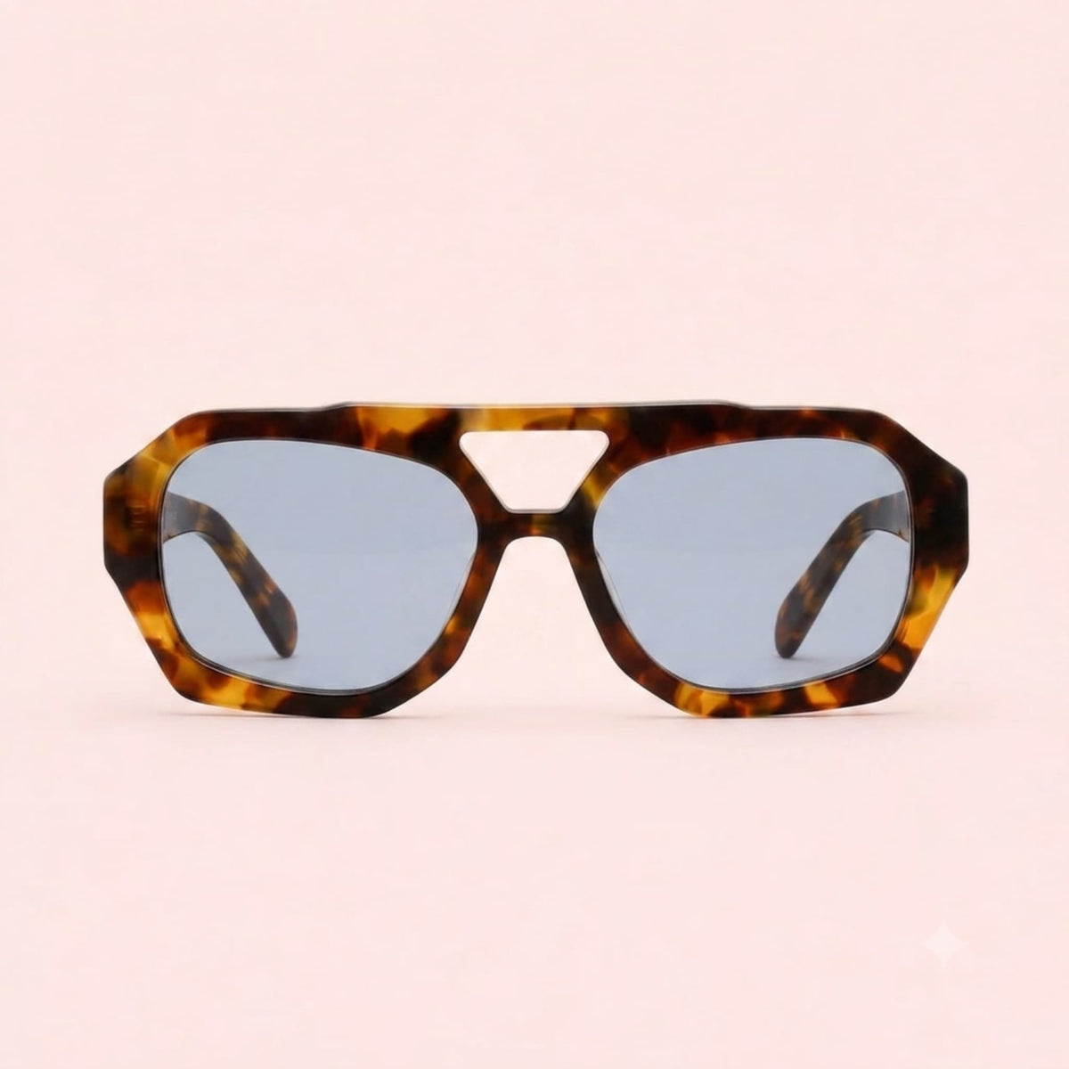 Sunglass Model cala oversize geometrical frontal view variant amber blue