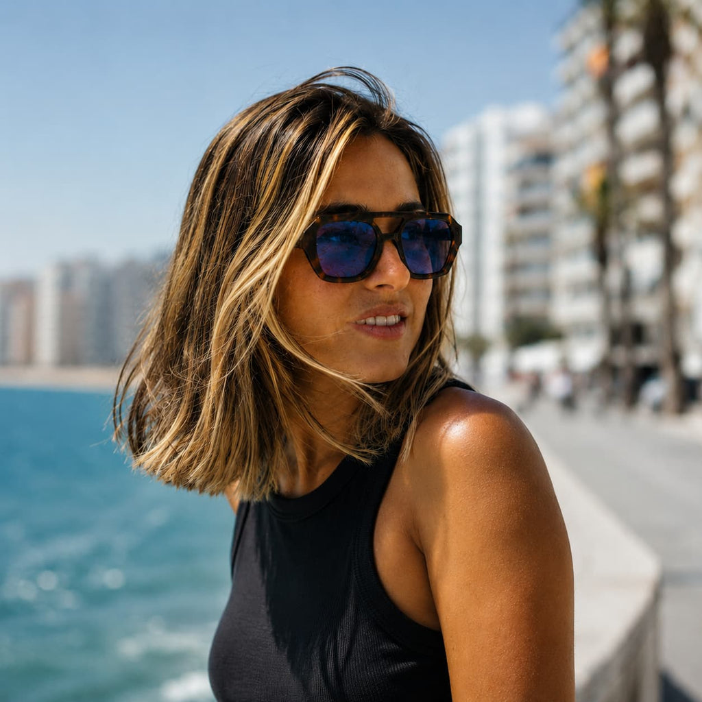 Sunglass model for cala shooting 1