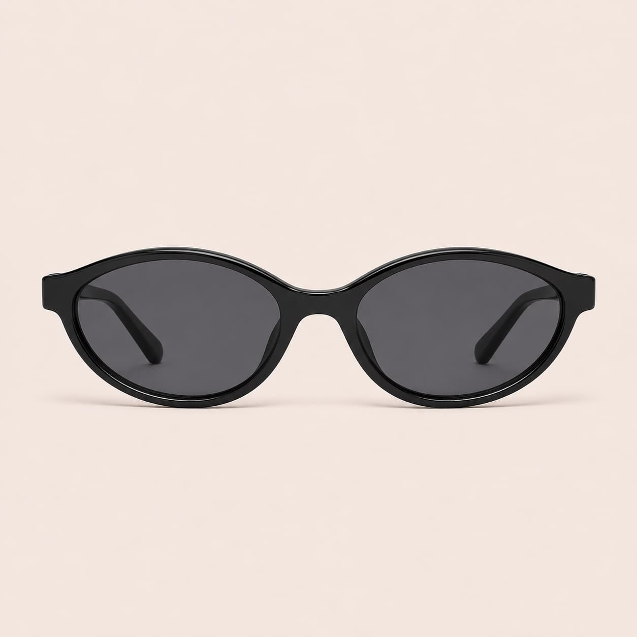 Sunglass Model luna cateye frontal view variant black grey