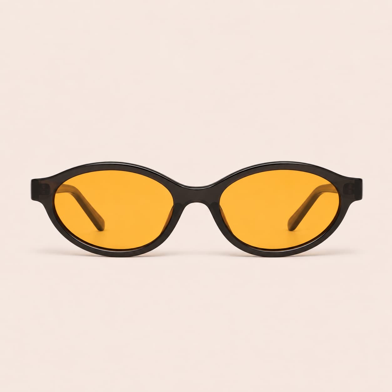Sunglass Model luna cateye frontal view variant black yellow